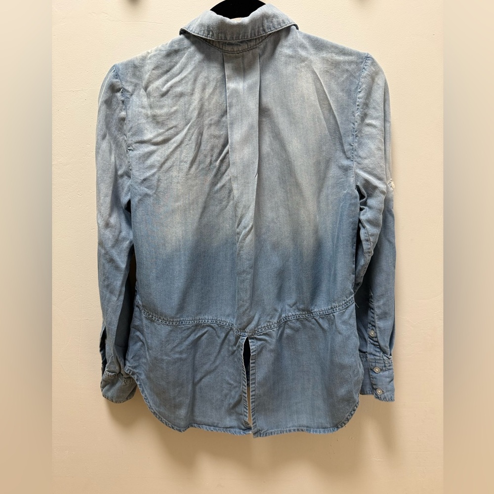 CLOTH & STONE Womens Shirt Chambray Boho Coastal Minimalist Tencel Size‎ S - Picture 3 of 8